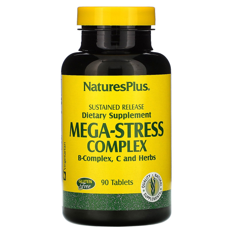 Nature's Plus, Мега-стрессовый комплекс, 90 таблеток