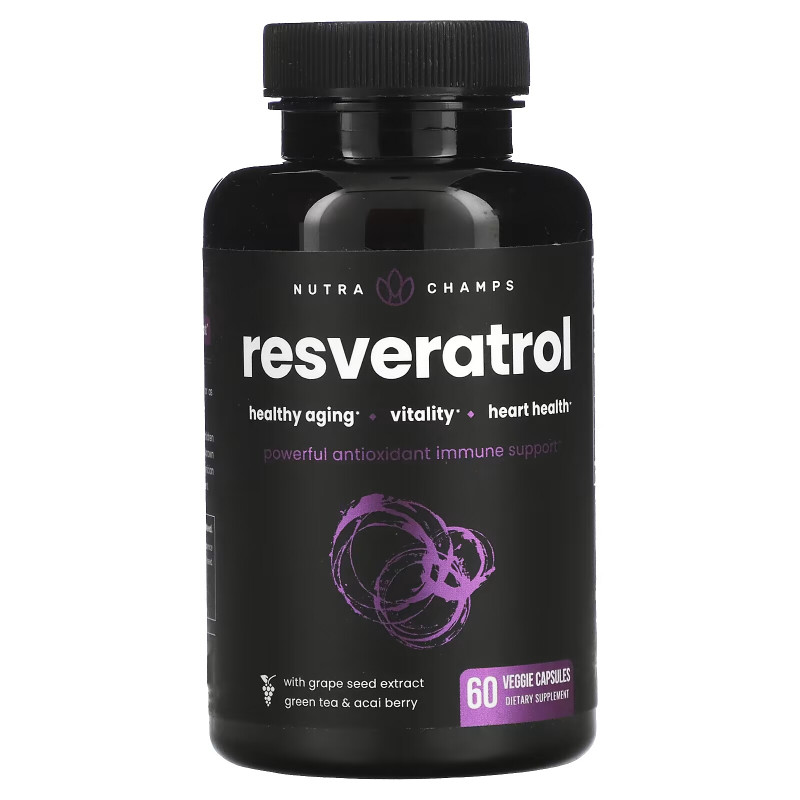 NutraChamps, Resveratrol, 60 Veggie Capsules