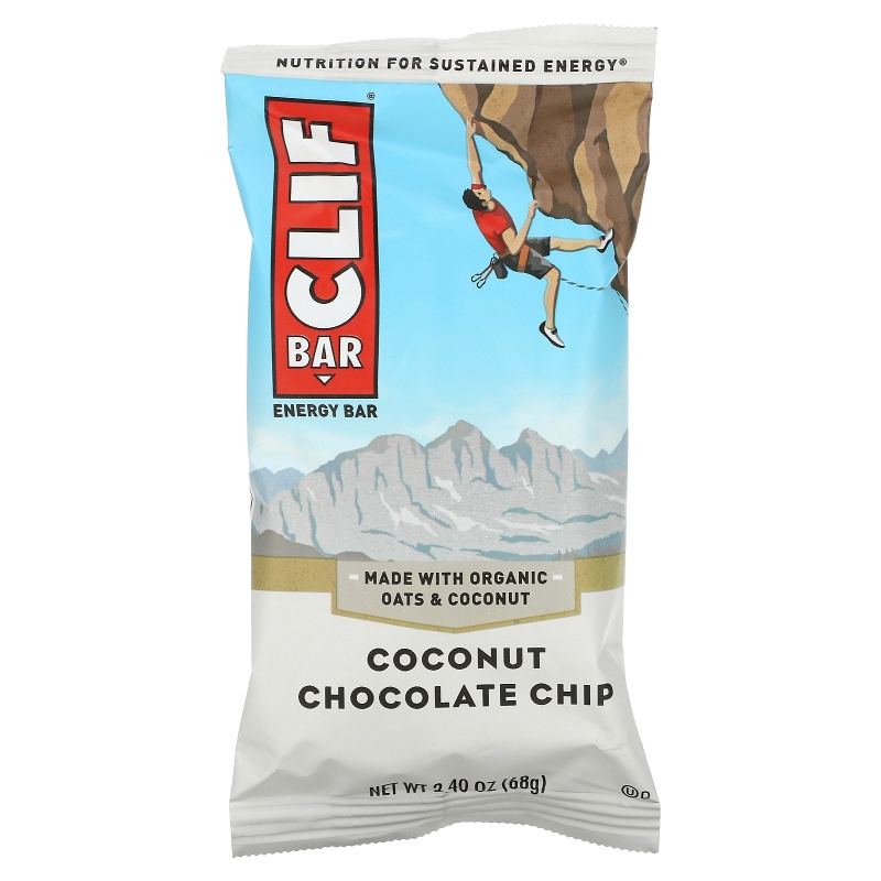 Clif Bar, Energy Bar, Coconut Chocolate Chip, 12 Bars, 2.40 oz (68 g) Each