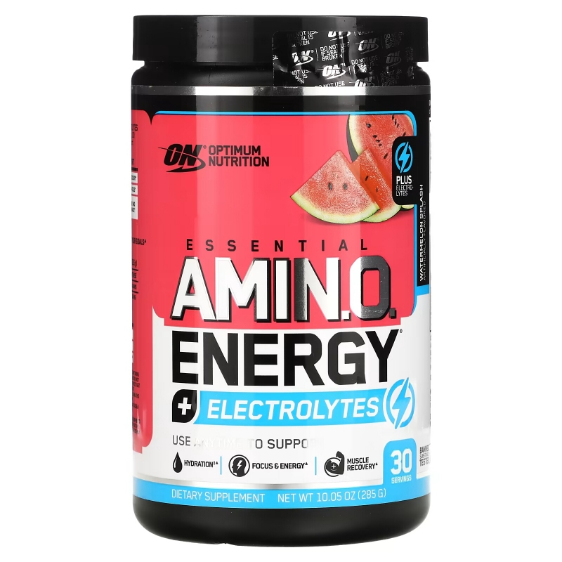 Optimum Nutrition, ESSENTIAL AMIN.O. ENERGY + ELECTROLYTES, Watermelon Splash, 10.05 oz (285 g)