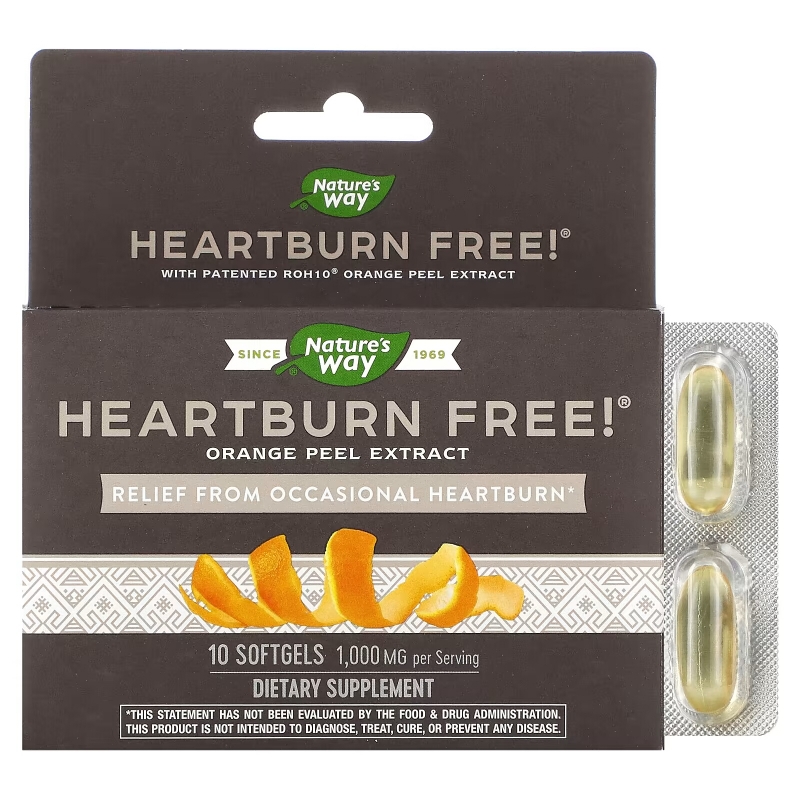 Enzymatic Therapy, Heartburn Free!, 10 гелевых капсул
