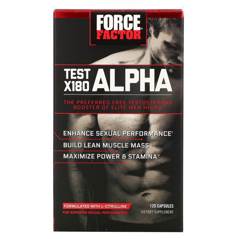 Force Factor, Test X180 Alpha, Testosterone Booster, 120 Capsules