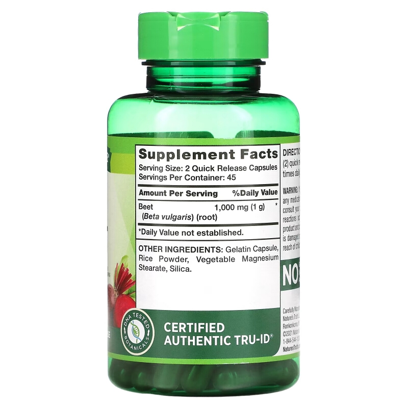 Nature's Truth, Beet Root, 500 mg, 90 Quick Release Capsules