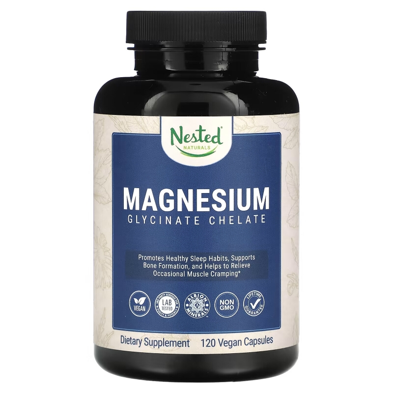 Nested Naturals, Magnesium, Glycinate Chelate, 120 Vegan Capsules