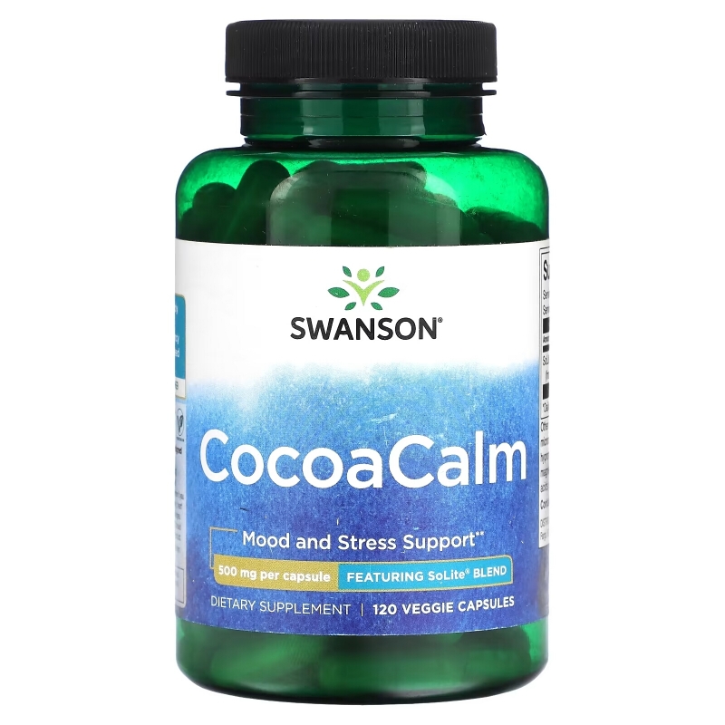 Swanson, CocoaCalm, 500 мг, 120 растительных капсул