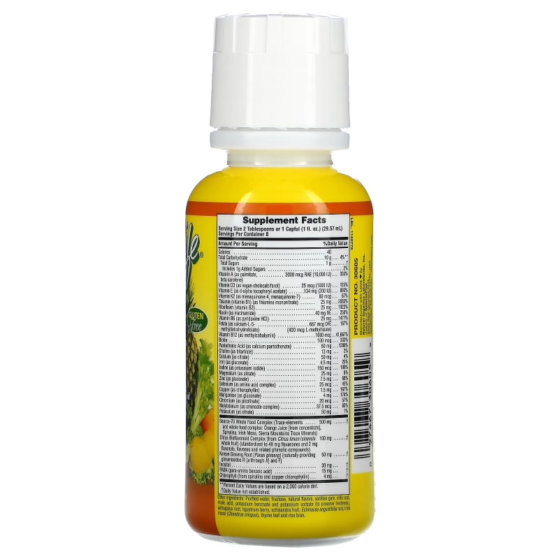 NaturesPlus, Source Of Life, Multi-Vitamin & Mineral Supplement Liquid, Tropical Fruit, 8 fl oz (236.56 ml)